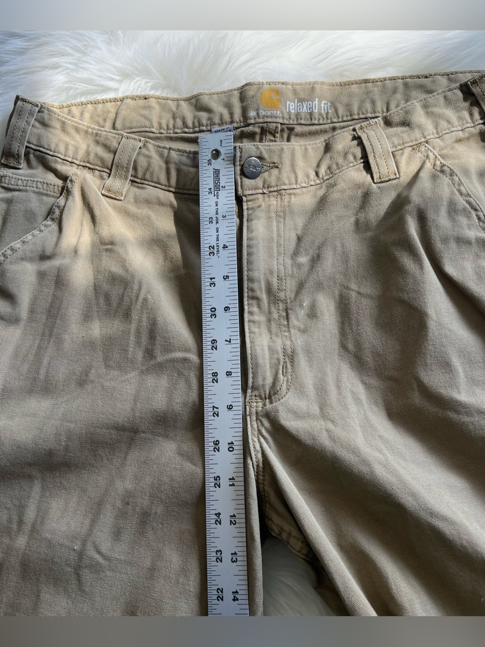 Carhartt Relaxed Fit Men’s Chino Pants in Khaki size 36X34 - Picture 7 of 10
